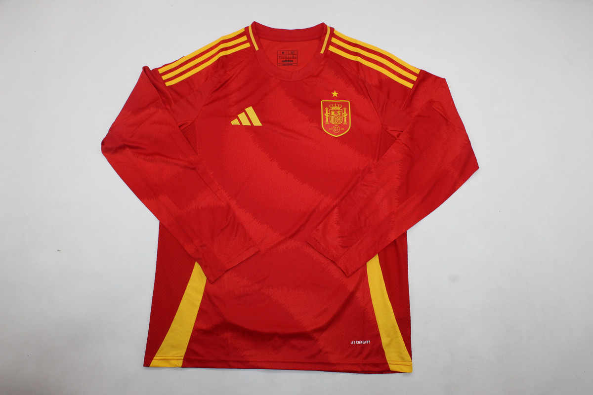 AAA Quality Spain 2024 Euro Home Long Soccer Jersey
